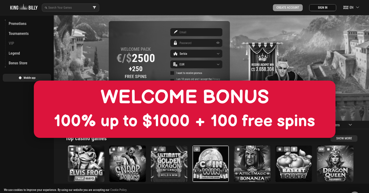 King Billy - Top Online Slots & Mobile Casino Bonus